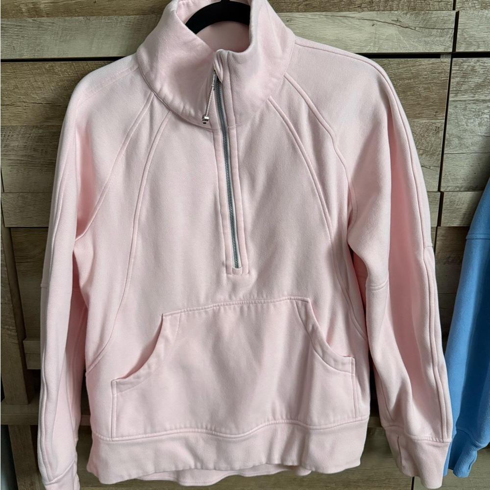 Lululemon Scuba Oversized Half Zip Hoodie - XS/S Strawberry Milkshake